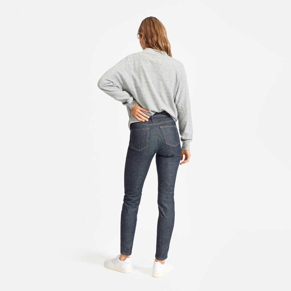 Everlane - The High-Rise Skinny Jean, Dark Indigo - Size 26 Ankle